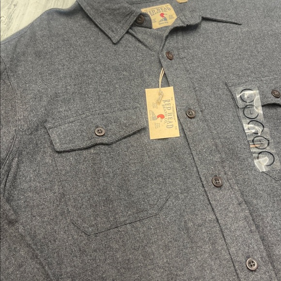 Red Head Brand Co. Men's Gray Button-Up Shirt Sz L - Picture 7 of 12